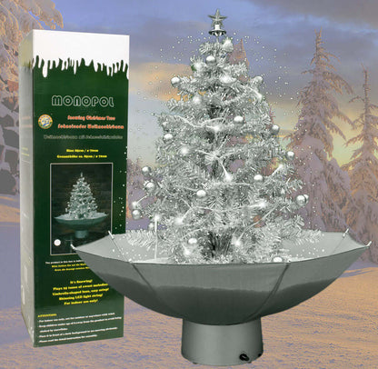 Schneiender Weihnachtsbaum 75cm silber