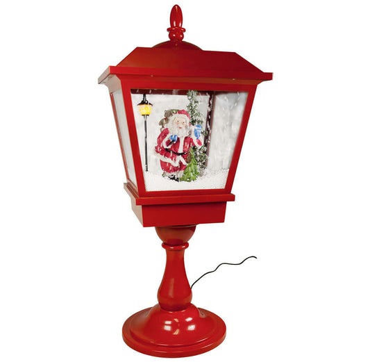 Schneiende LED Tischlaterne 65cm Motiv Santa