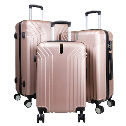 Ensemble de valises ABS 3 pièces Palma24 en or rose