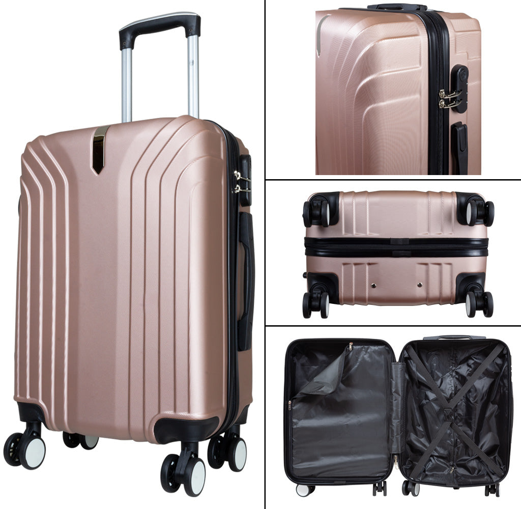 Ensemble de valises ABS 3 pièces Palma24 en or rose