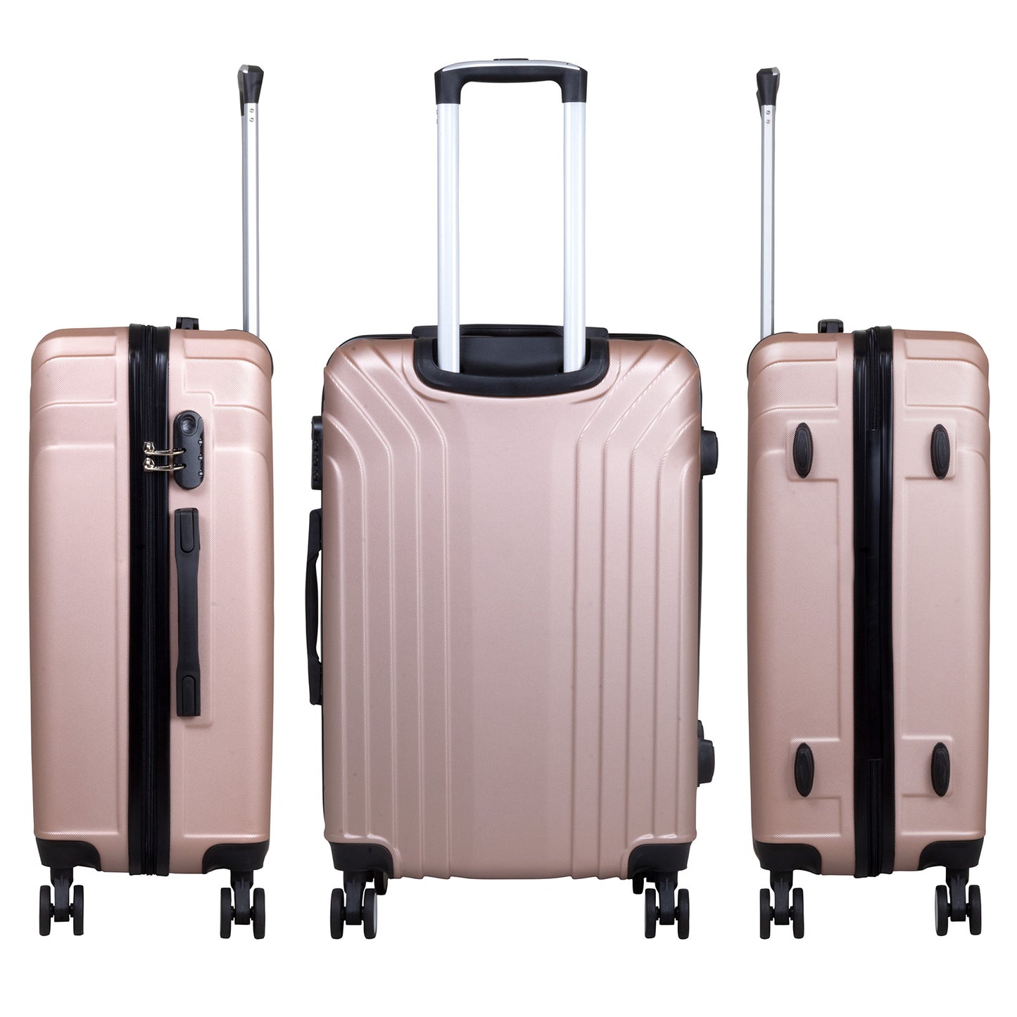 Ensemble de valises ABS 3 pièces Palma24 en or rose