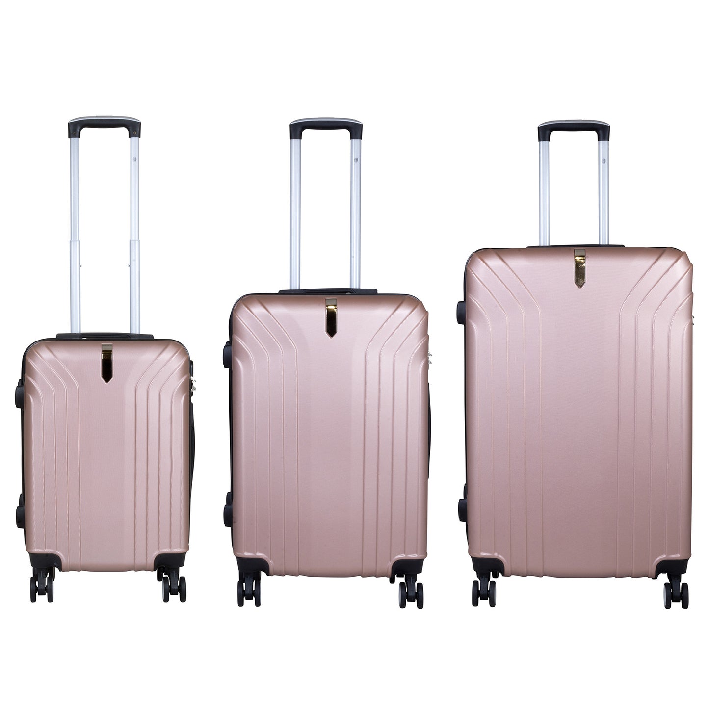 Ensemble de valises ABS 3 pièces Palma24 en or rose