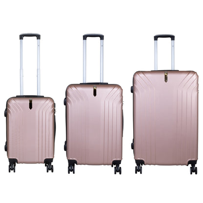 Ensemble de valises ABS 3 pièces Palma24 en or rose