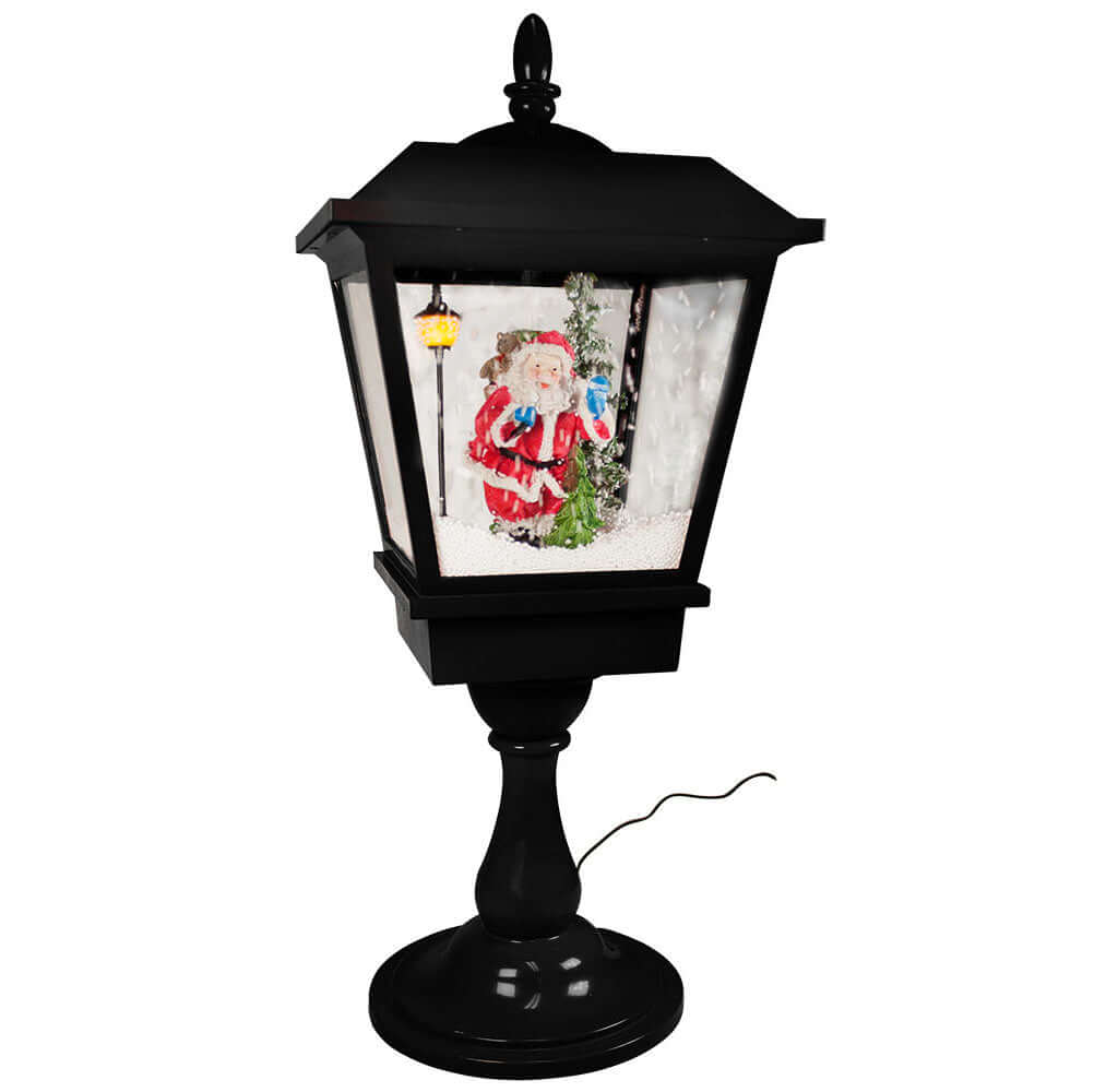 Schneiende LED Tischlaterne 65cm Motiv Santa