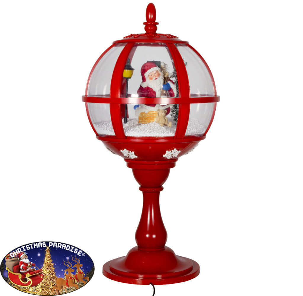 Schneiende LED Tischlaterne 60cm Motiv Santa