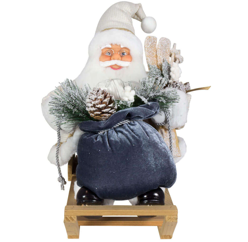 Weihnachtsmann Frank auf Schlitten 45cm