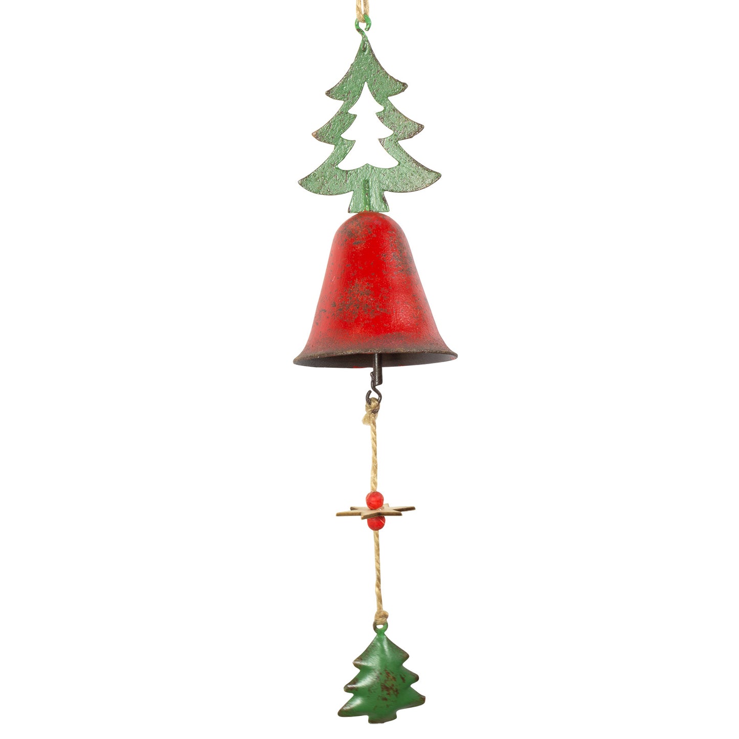 Hanging decoration bell approx. 37cm, metal