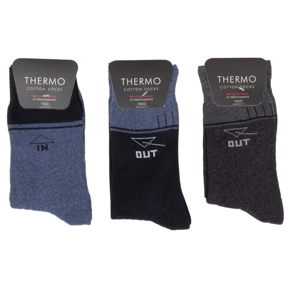 Thermo Baumwollsocken Herren 3er Pack