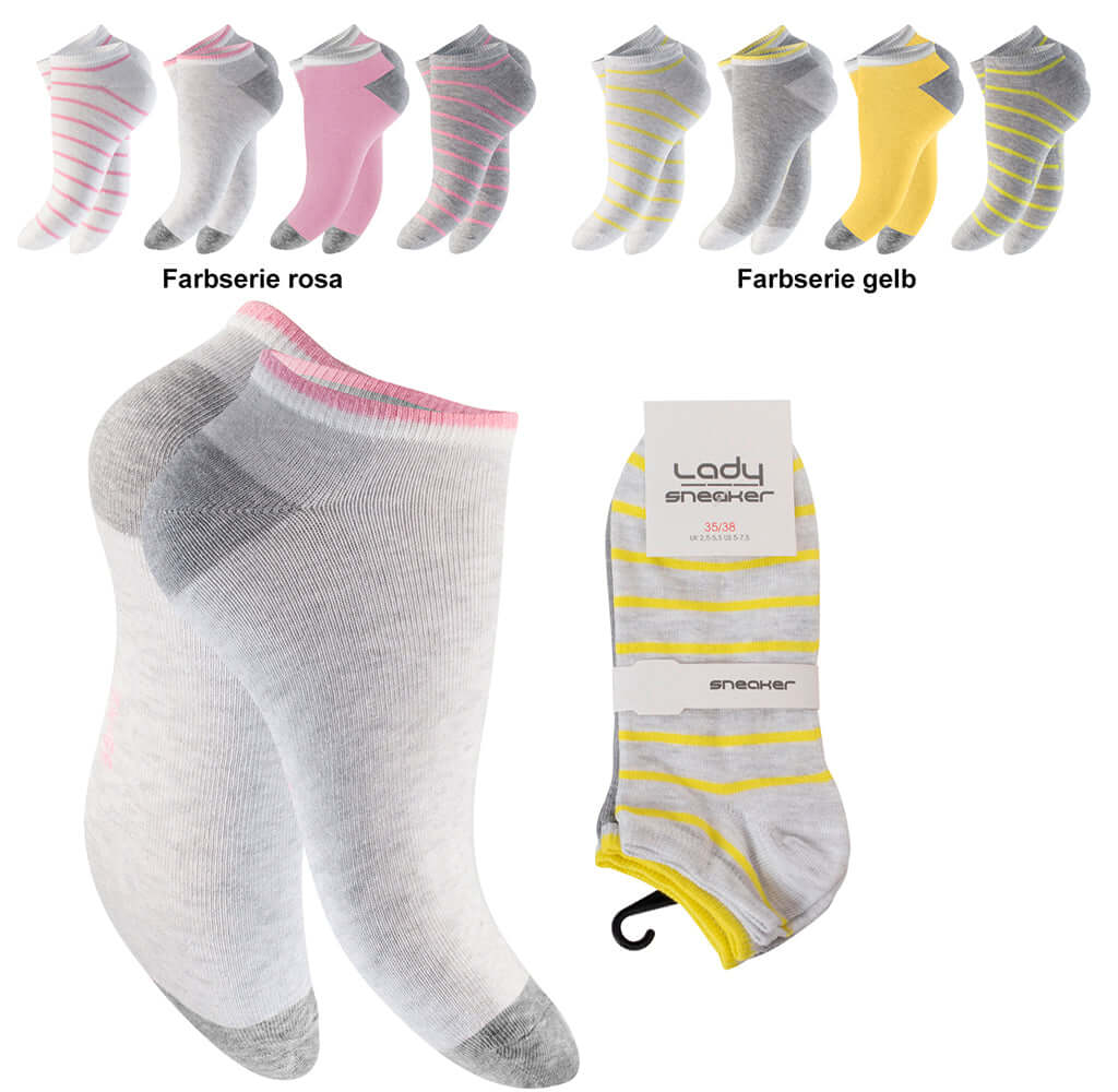 Sneakersocken Damen 4er Pack