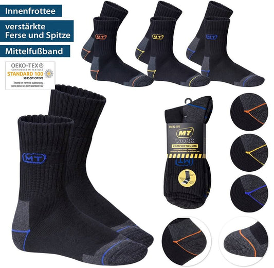 Arbeitssocken Herren 3er Pack schwarz