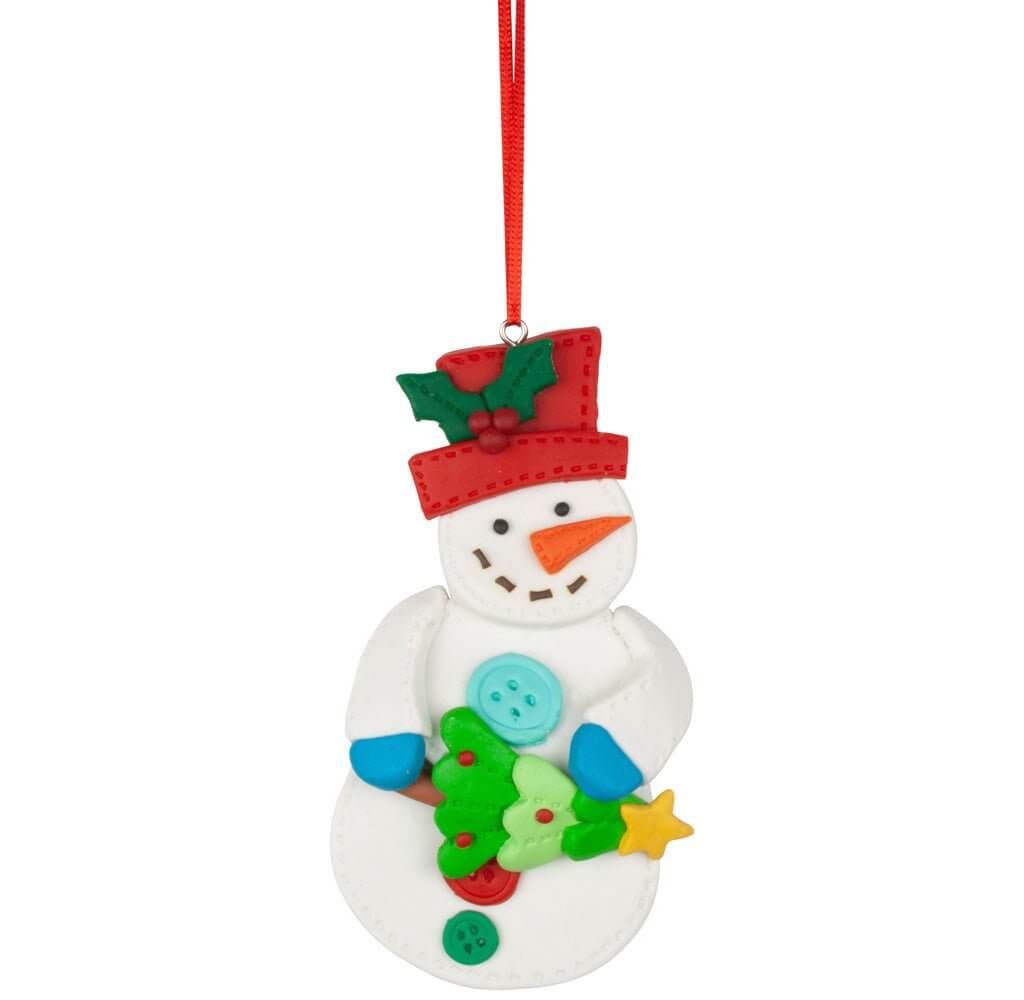 Baumschmuck Schneemann 12cm Polyclay