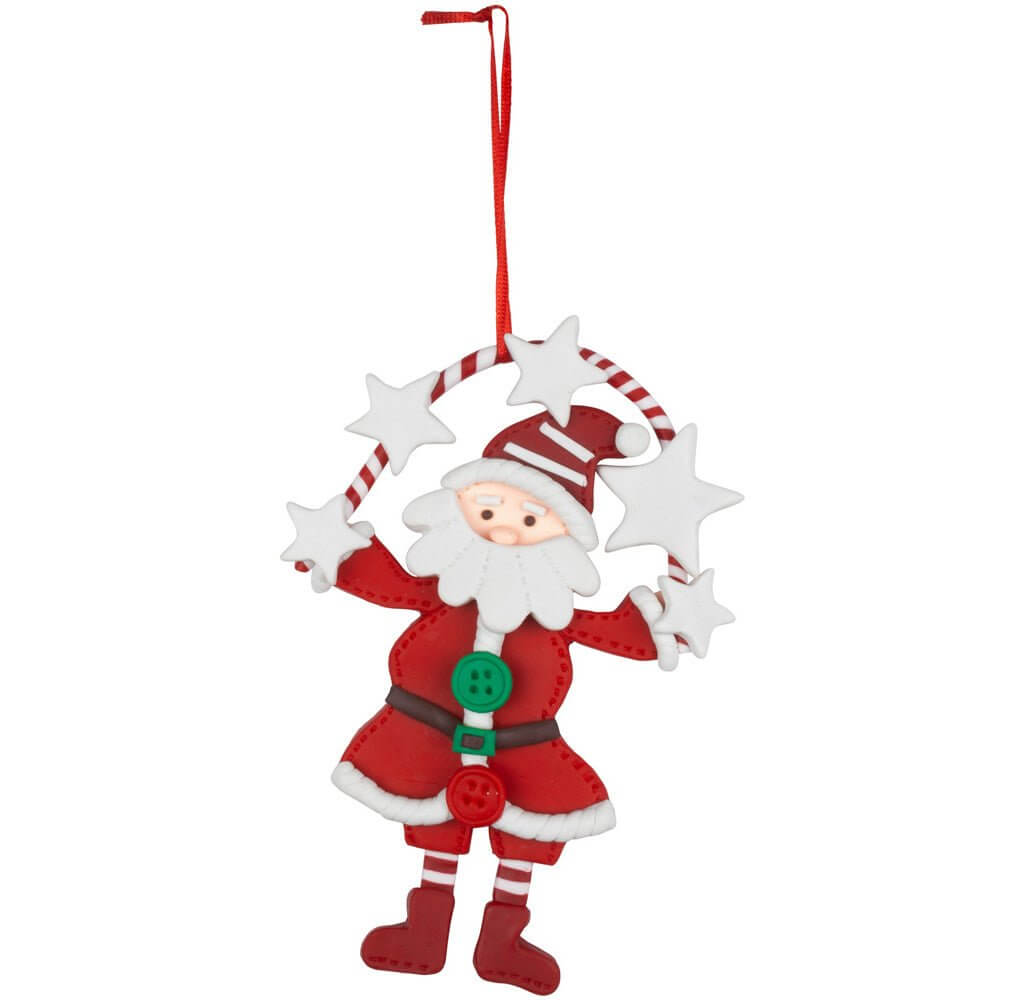 Baumschmuck Santa 16cm Polyclay