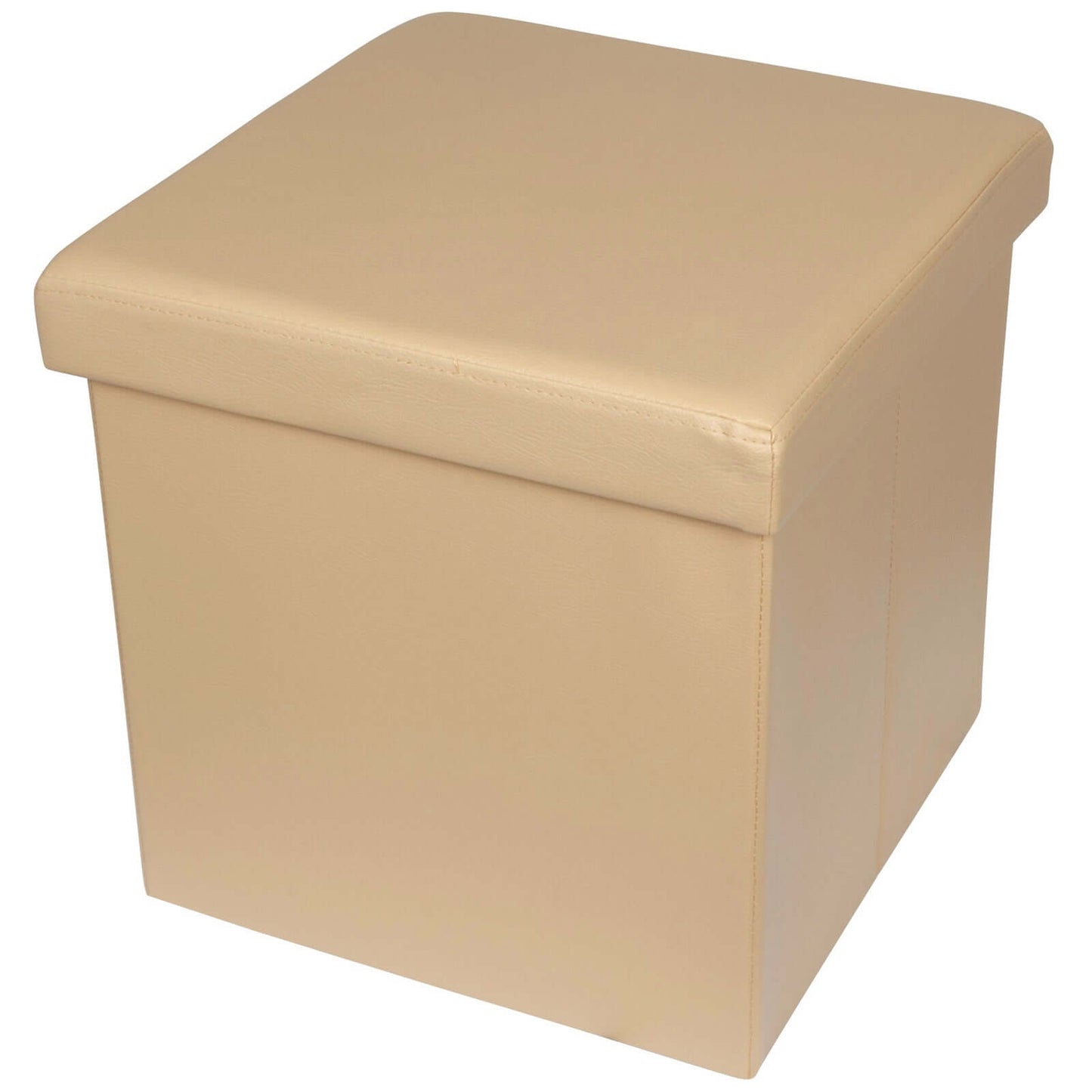 Sitzhocker faltbare Aufbewahrungsbox 50l beige