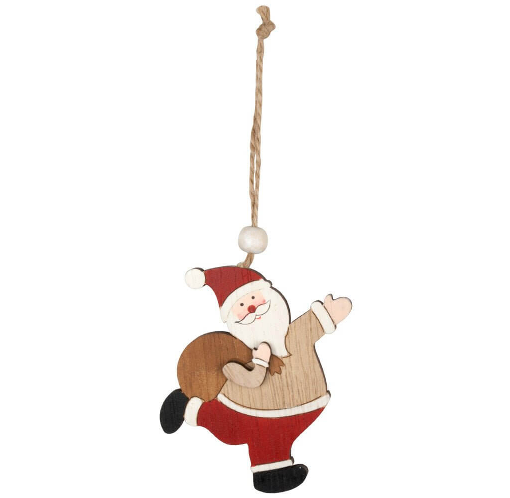 Baumschmuck Santa 9cm Holz