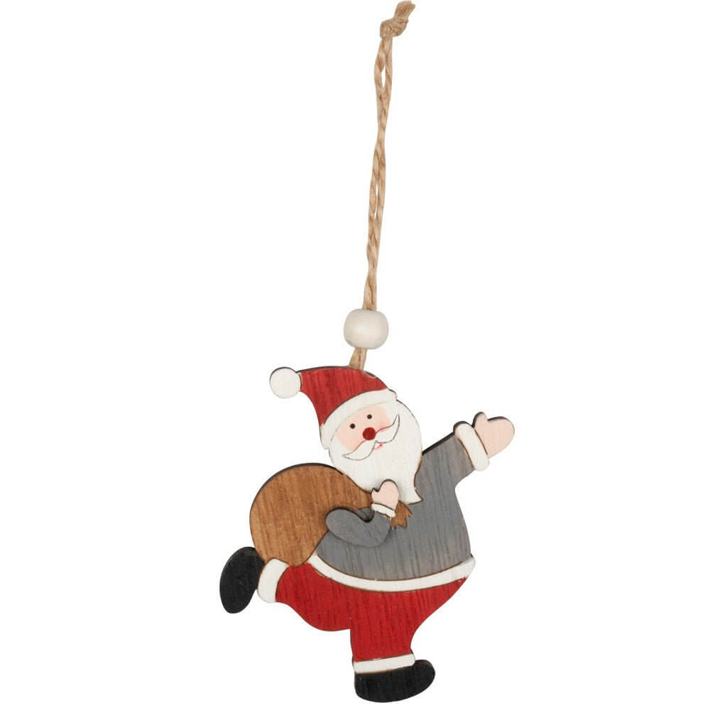 Baumschmuck Santa 9cm Holz