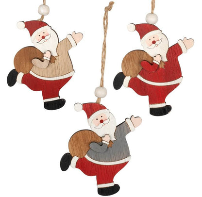 Baumschmuck Santa 9cm Holz