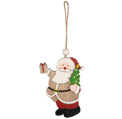 Baumschmuck Santa 10cm Holz