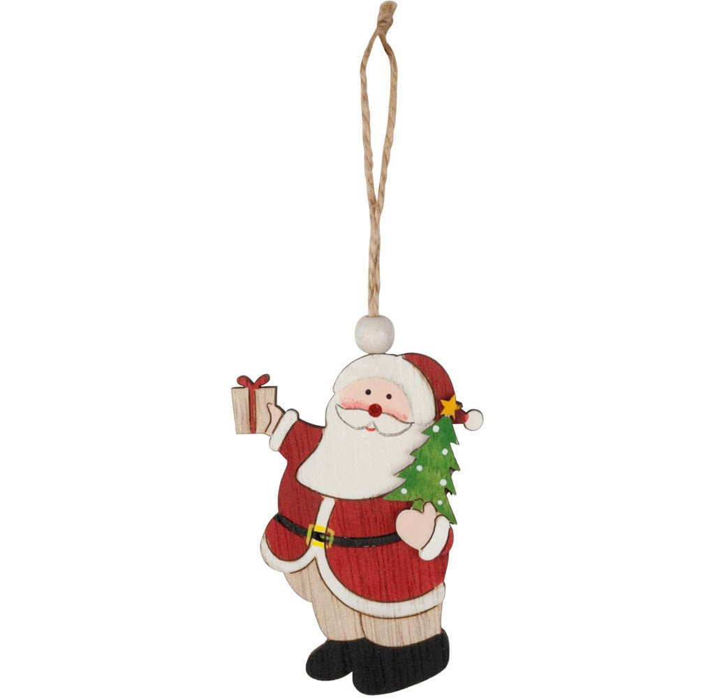 Baumschmuck Santa 10cm Holz