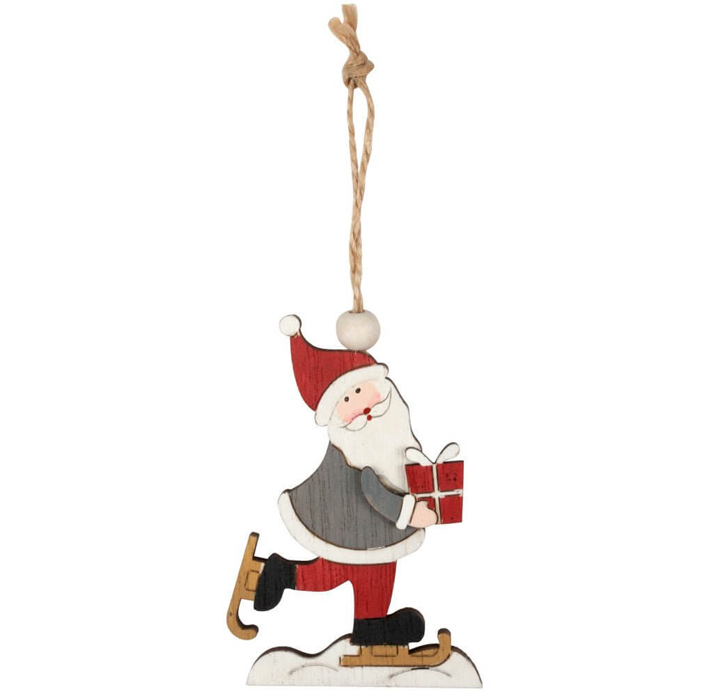 Baumschmuck Santa 10cm Holz