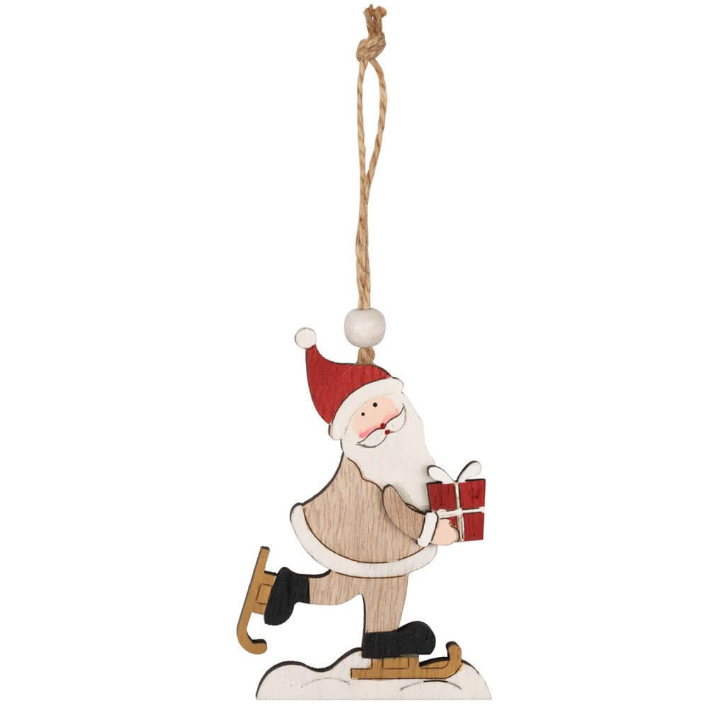 Baumschmuck Santa 10cm Holz