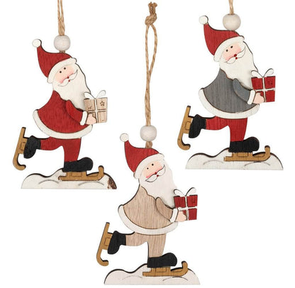 Baumschmuck Santa 10cm Holz