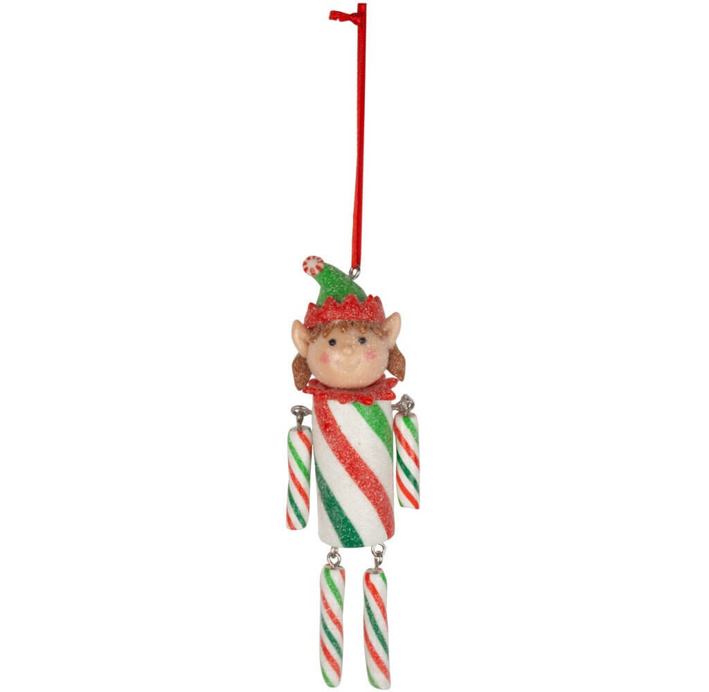 Baumschmuck Zuckerstangen Elf 15cm Polyclay