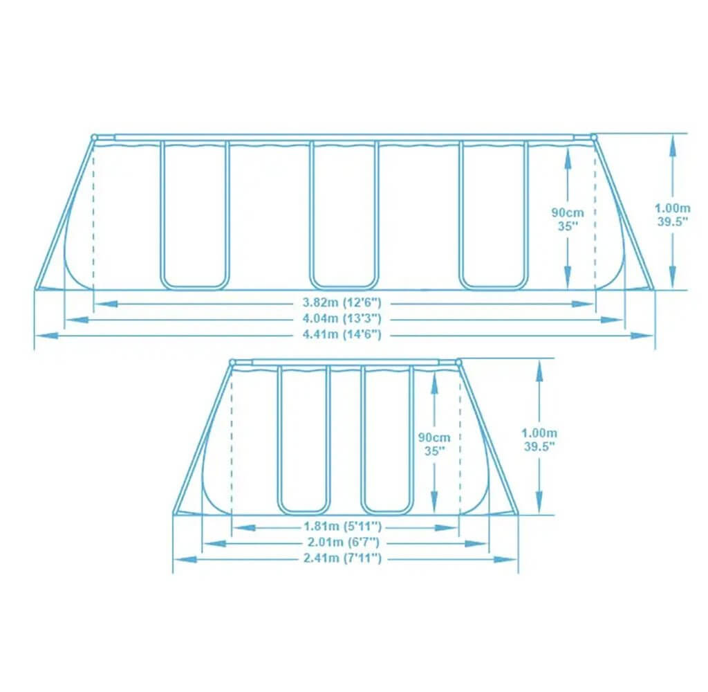 Bestway Stahlrahmen Pool 404x201x100cm