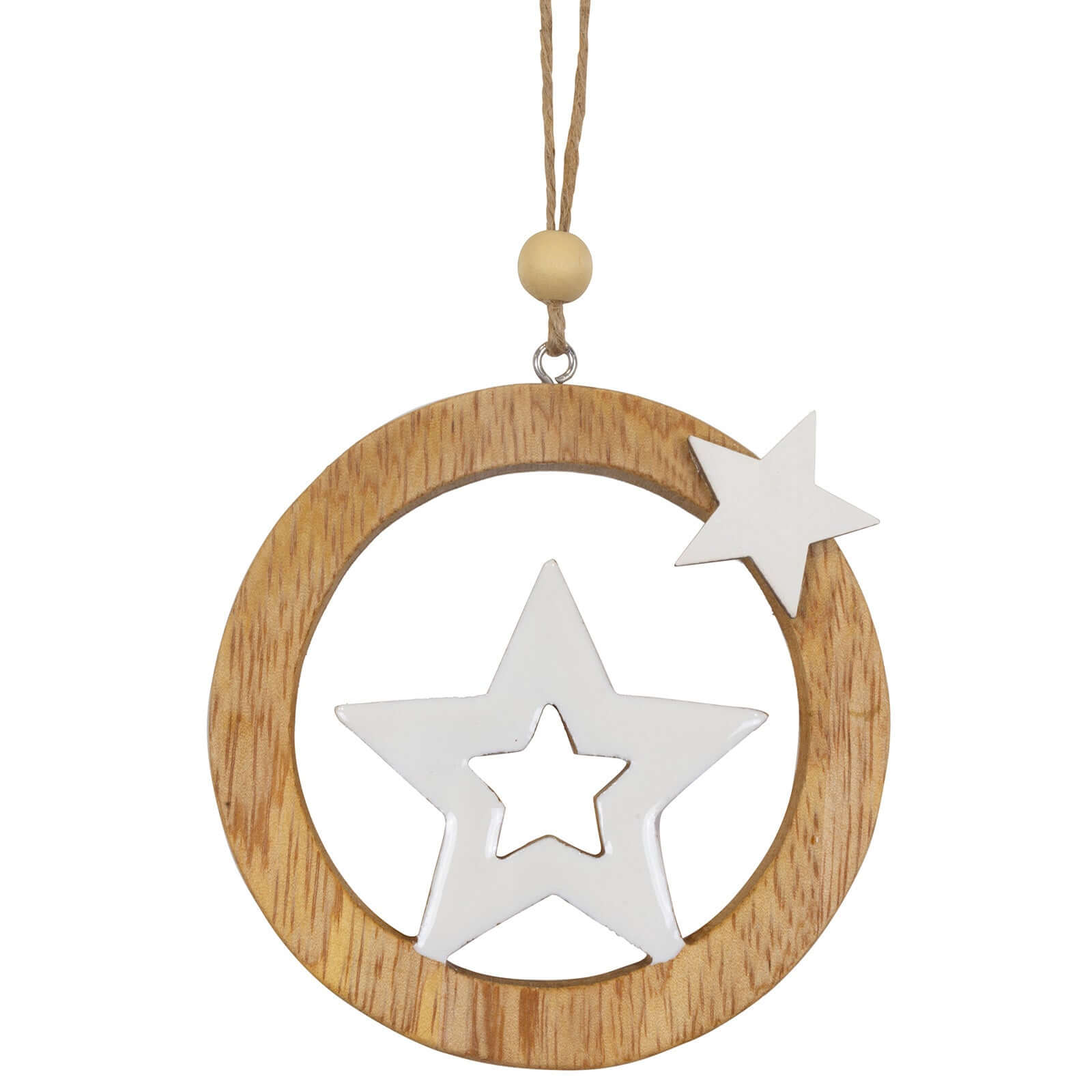 Baumschmuck Holz, 2 Designs, 10cm