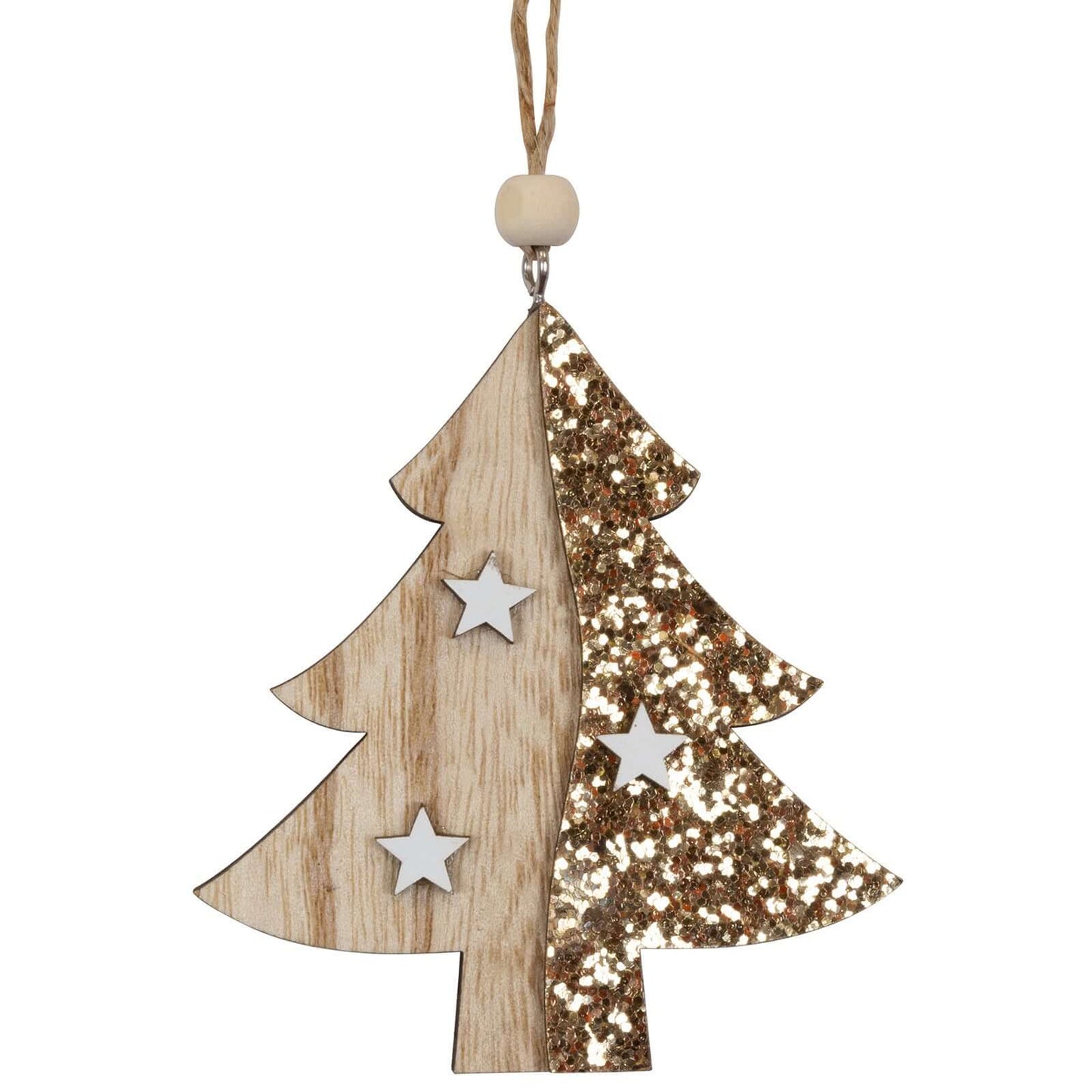 Baumschmuck Holz, 2 Designs, 15cm