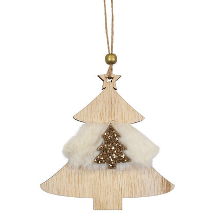 Baumschmuck Holz, 3 Designs, 12cm