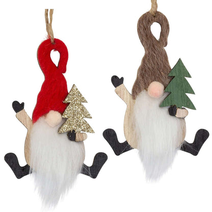 Baumschmuck Holz, 2 Designs, 16cm