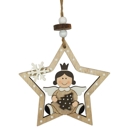 Baumschmuck Holz, 3 Designs, 11cm