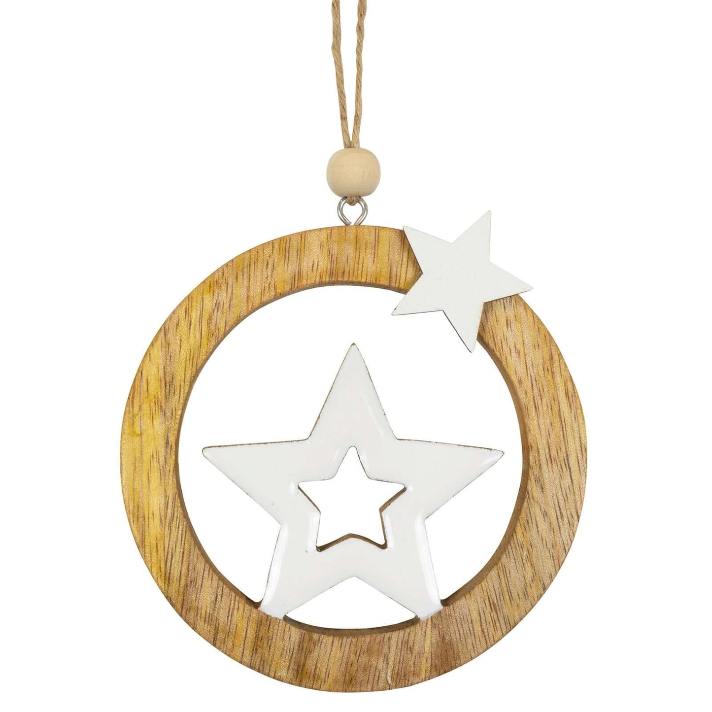 Baumschmuck Holz, 2 Designs, 10cm