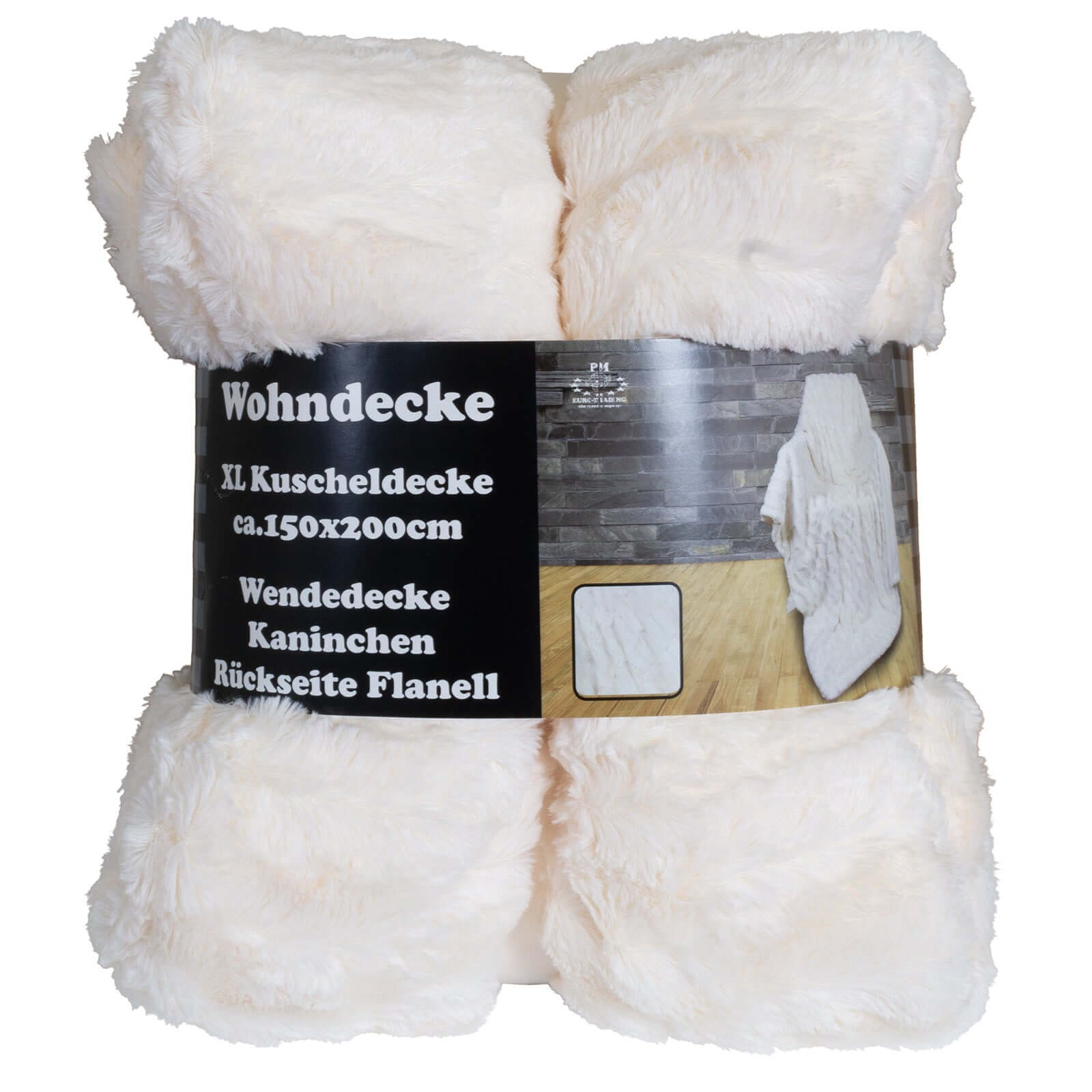 Wohndecke Kaninchen 200x150cm creme