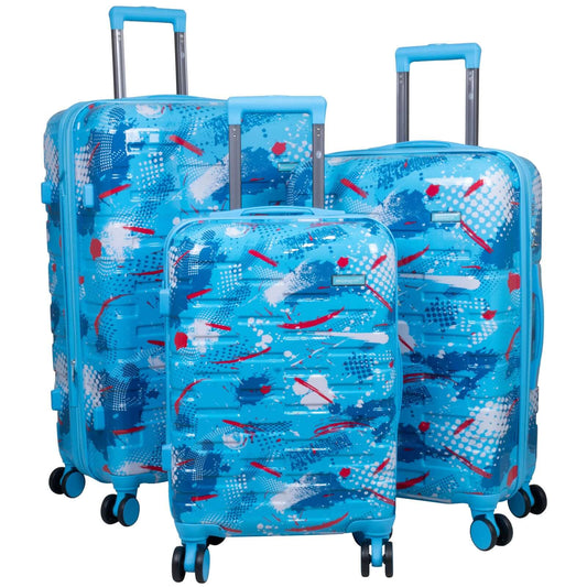 Set de valises en polycarbonate 3 pièces Pescara bleu clair