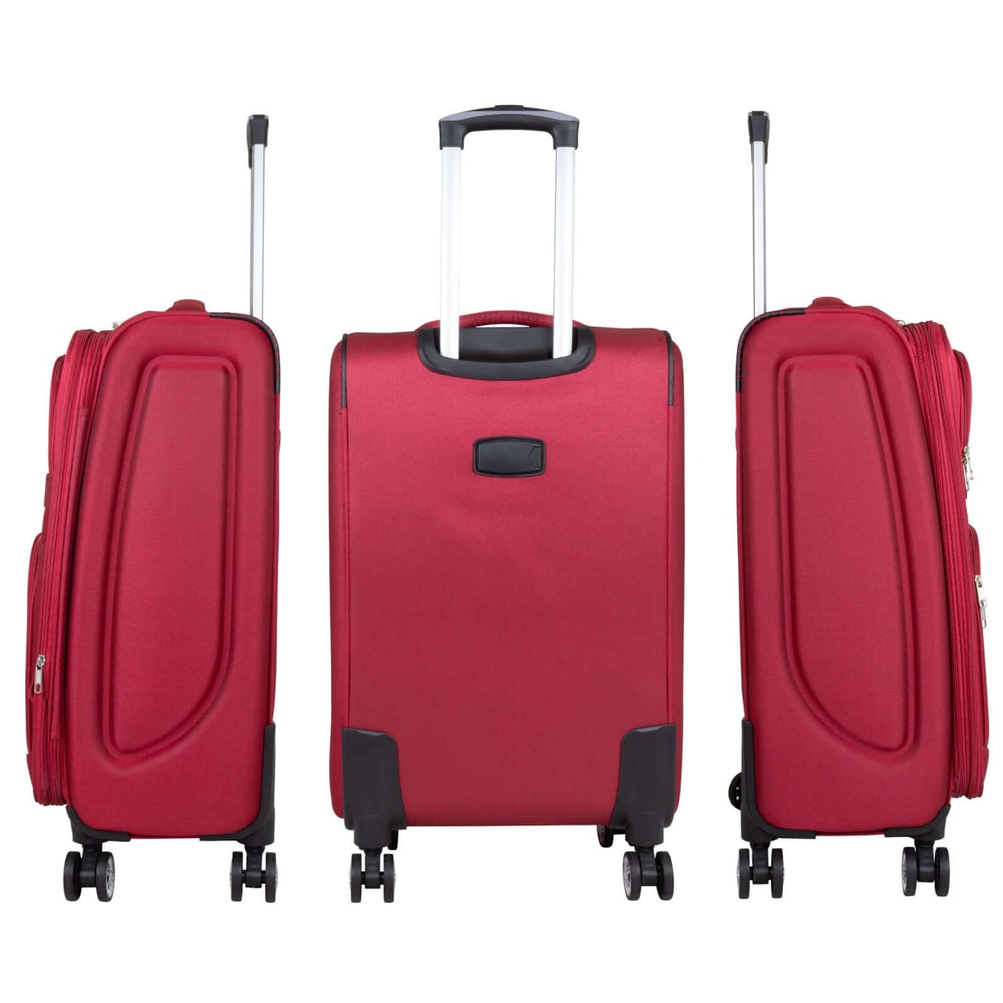 Set de maletas de nylon 3 piezas Cadiz rojo