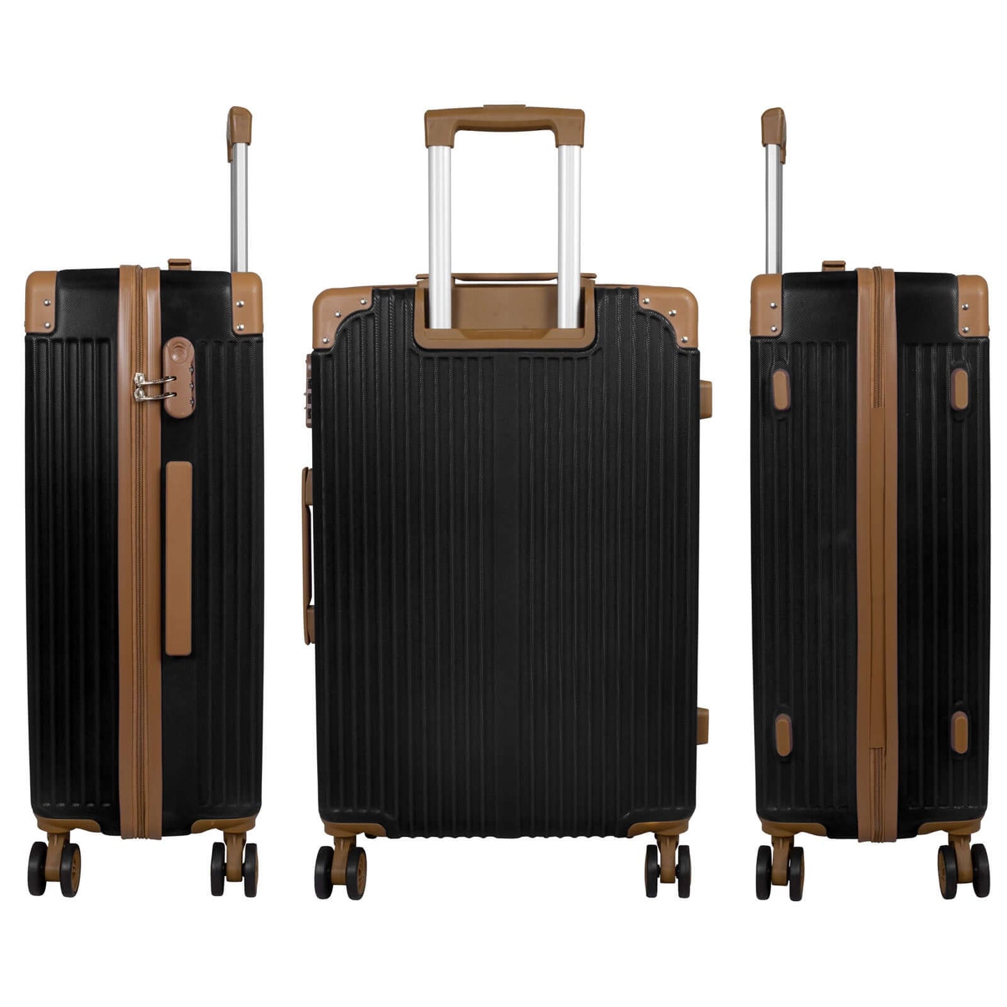 ABS luggage set 3 pieces Barbados black