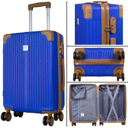 Set di valigie ABS 3 pezzi Barbados blu