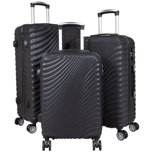 Ensemble de valises ABS 3 pièces Padua noir