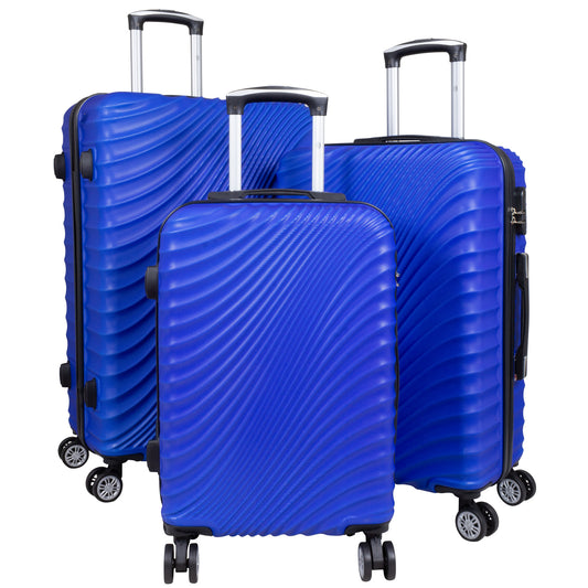 Ensemble de valises ABS 3 pièces Padua bleu