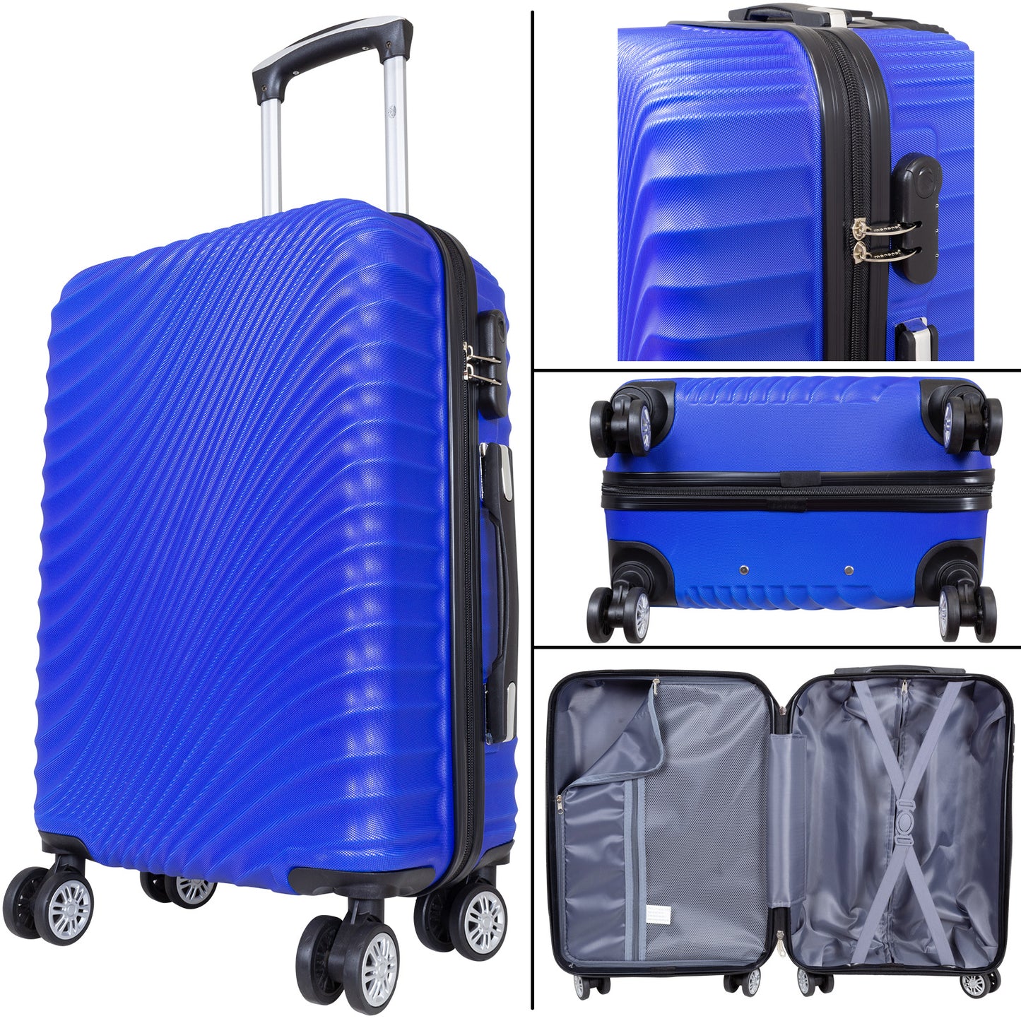 ABS luggage set 3-piece Padua blue