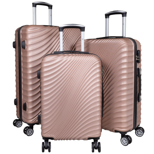 ABS luggage set 3 pieces Padua rosegold