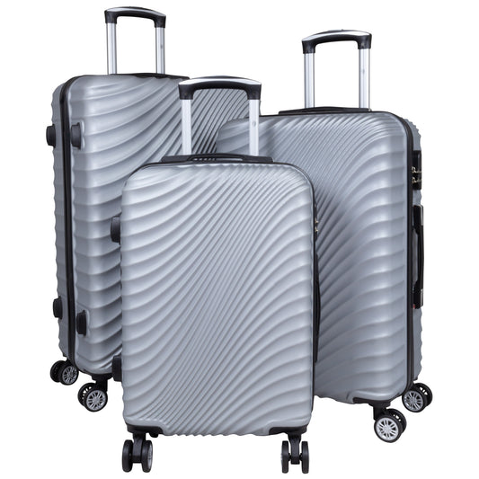 ABS luggage set 3 pieces Padua silver