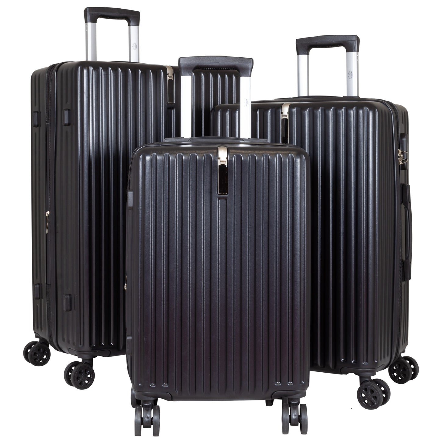 ABS luggage set 3 pieces Portofino black