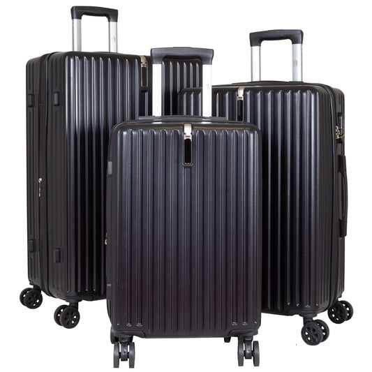 ABS luggage set 3 pieces Portofino black