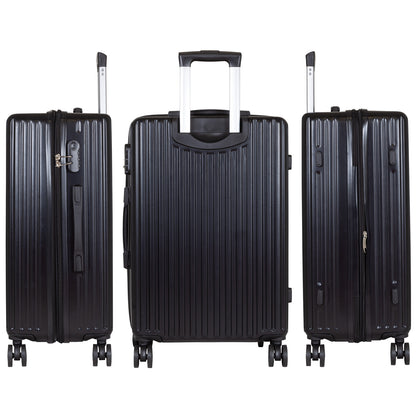 ABS luggage set 3 pieces Portofino black