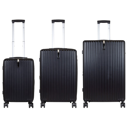 ABS luggage set 3 pieces Portofino black