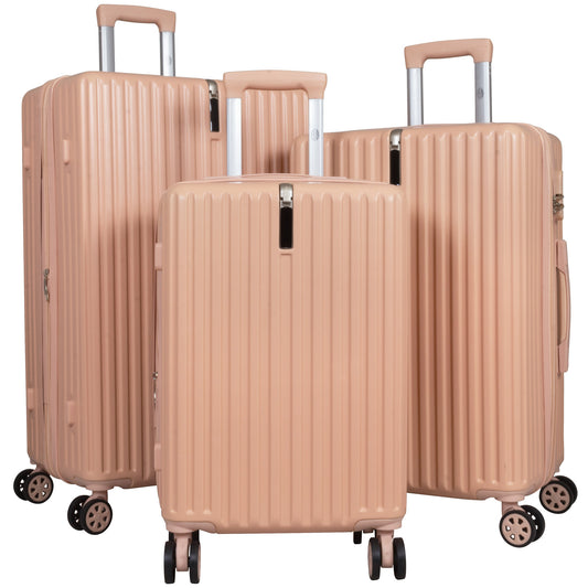 Ensemble de valises ABS 3 pièces Portofino rosé