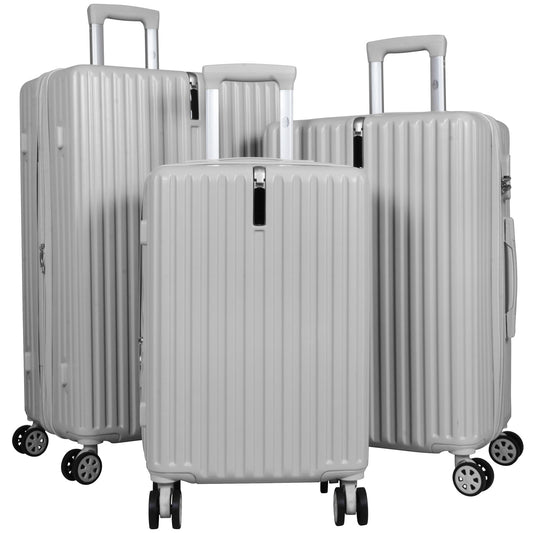 Ensemble de valises ABS 3 pièces Portofino argent