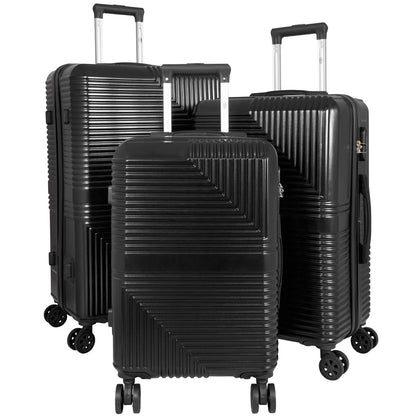 Set di valigie ABS 3 pezzi Barcelona nero